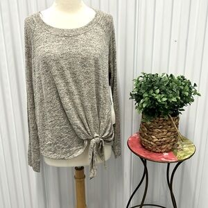 NWT Stitch Fix Nine Britton Billy Tie front brushed knit top
